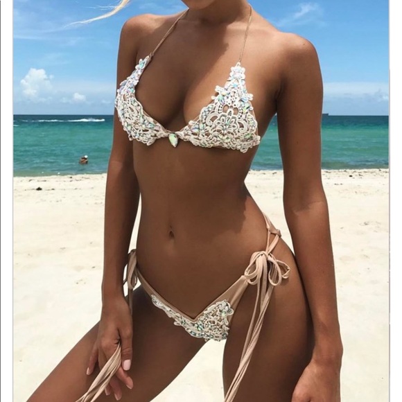 Other - BIKINISHE RHINESTONE BIKINI.